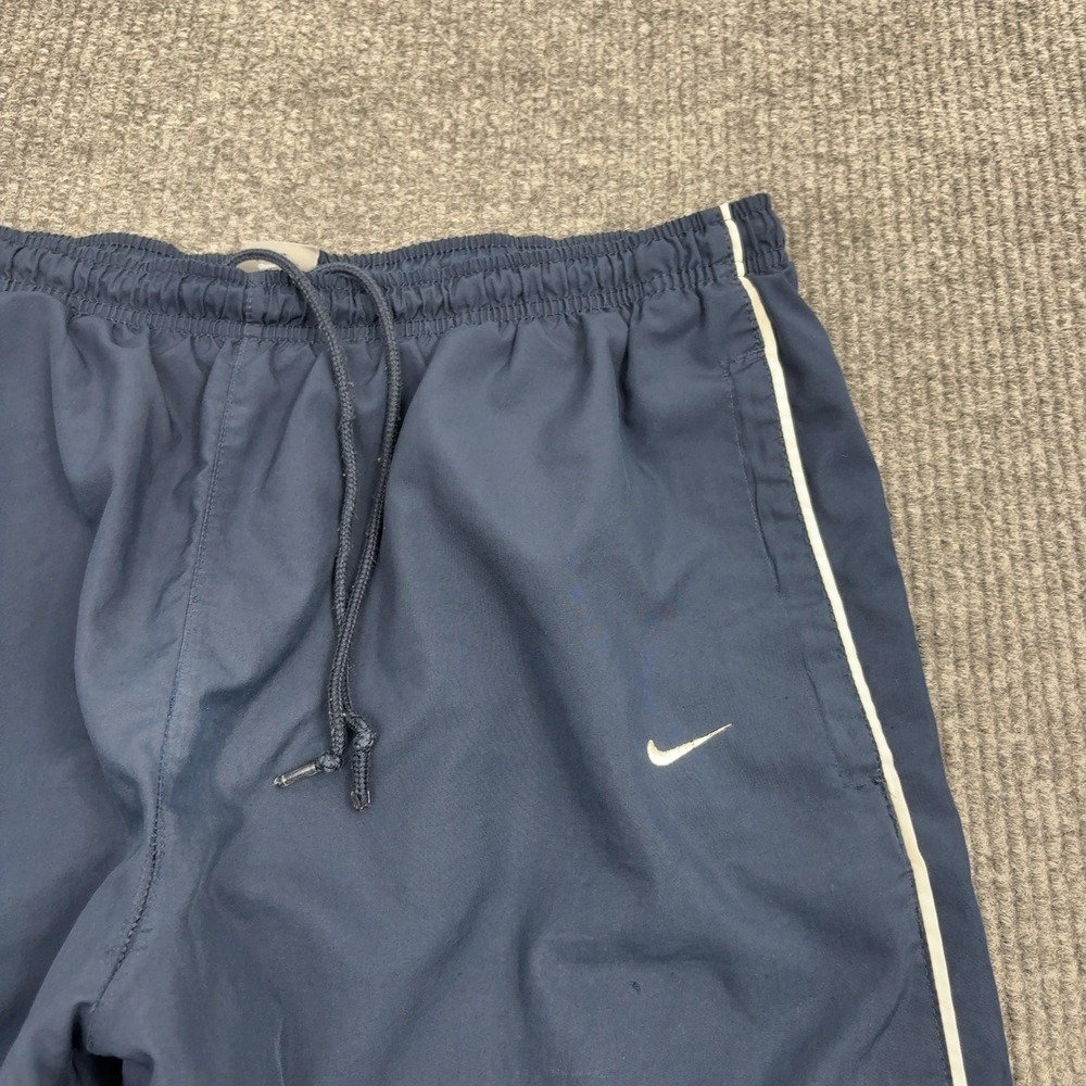 Vintage Nike Track Pants Mens XL Navy Blue Polyester White Piping Sportswear - Picture 3 of 9